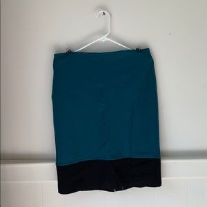 Talbots turquoise and black skirt size 8